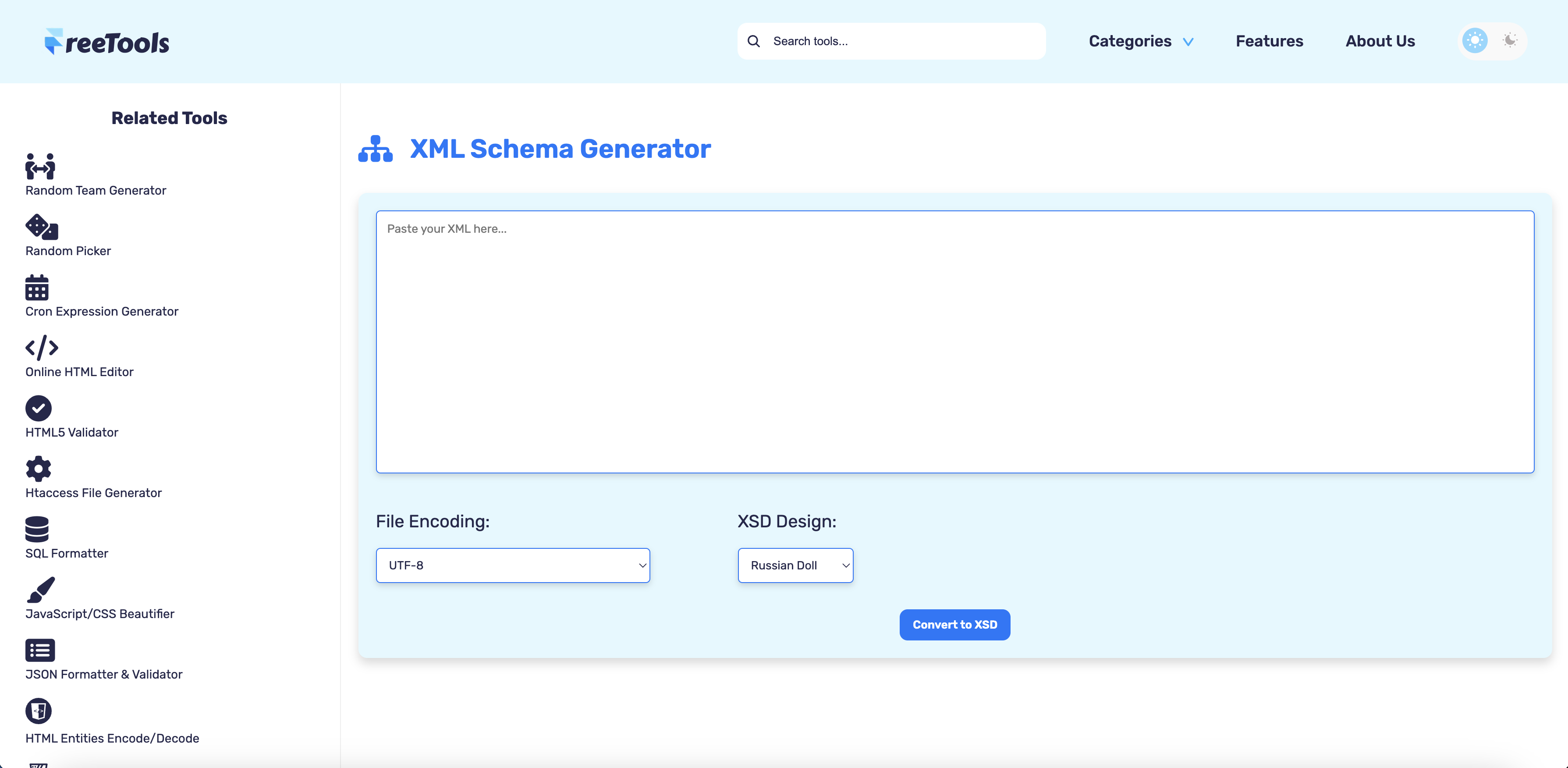 Xml schema generator create xml schemas online
