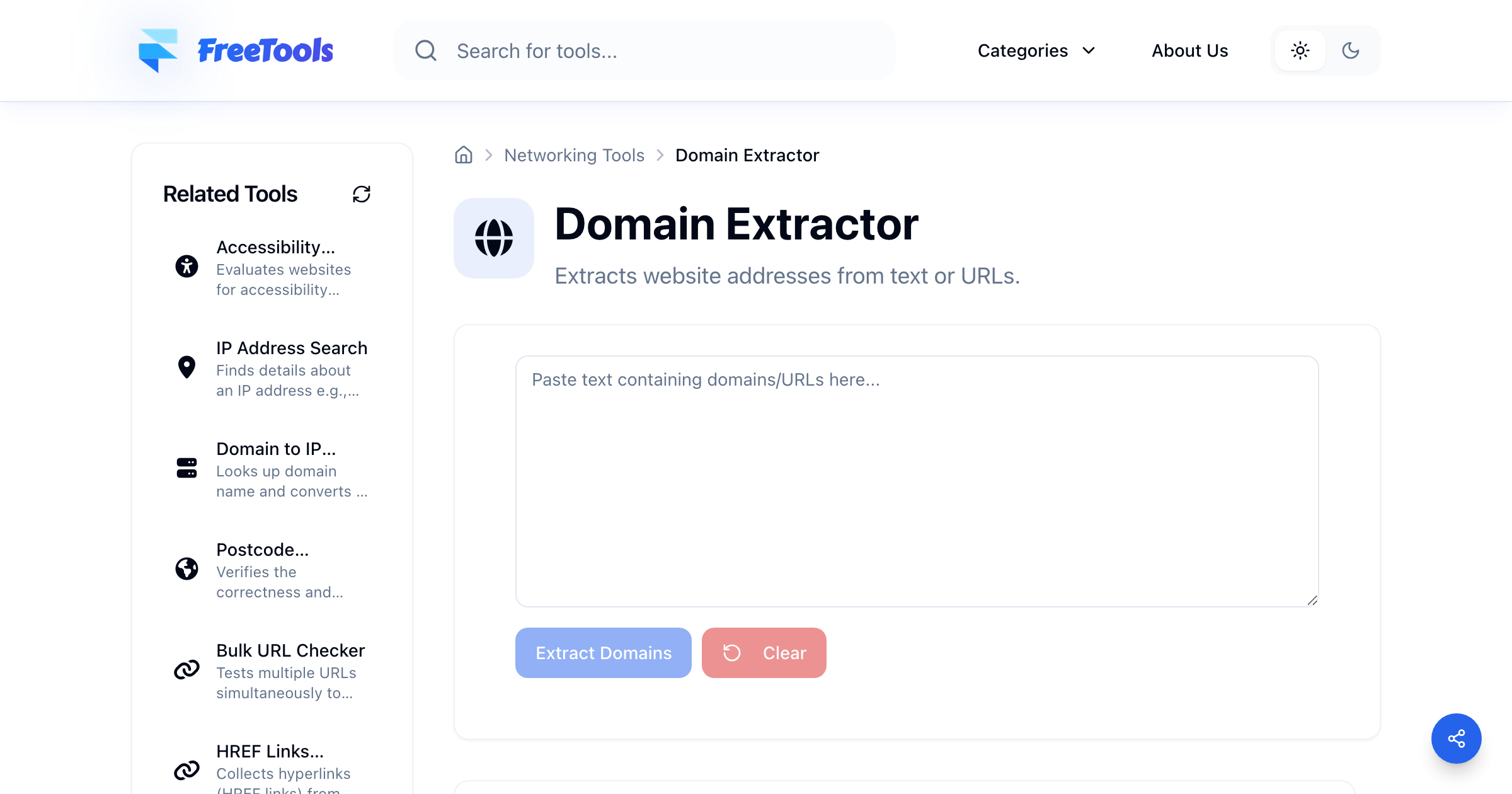 Domain Extractor - Free Online Tool | Free Tools