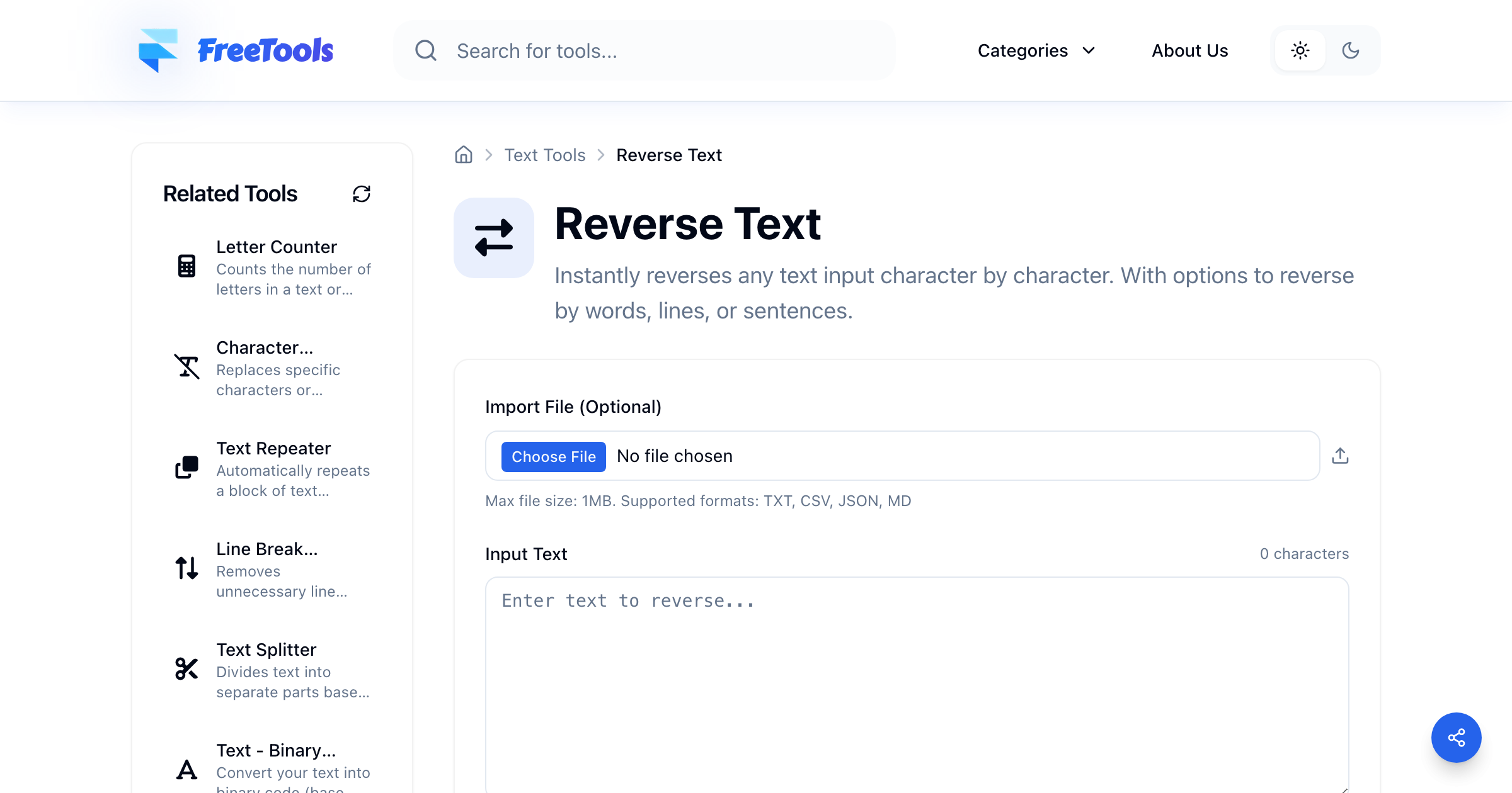 Text Reverse App Reverse Text - Free Online Tool | Free Tools