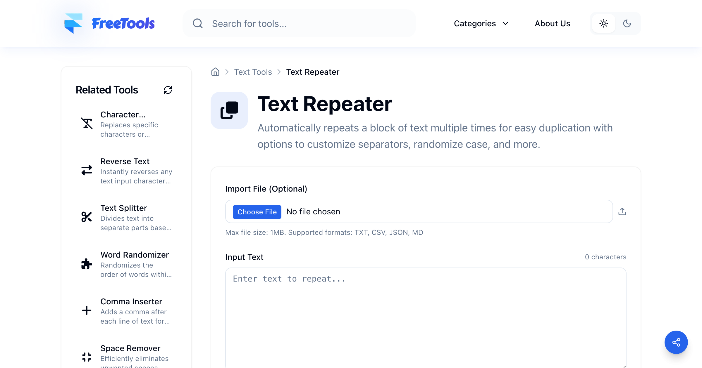 Text Repetar Text Repeater - Free Online Tool | Free Tools