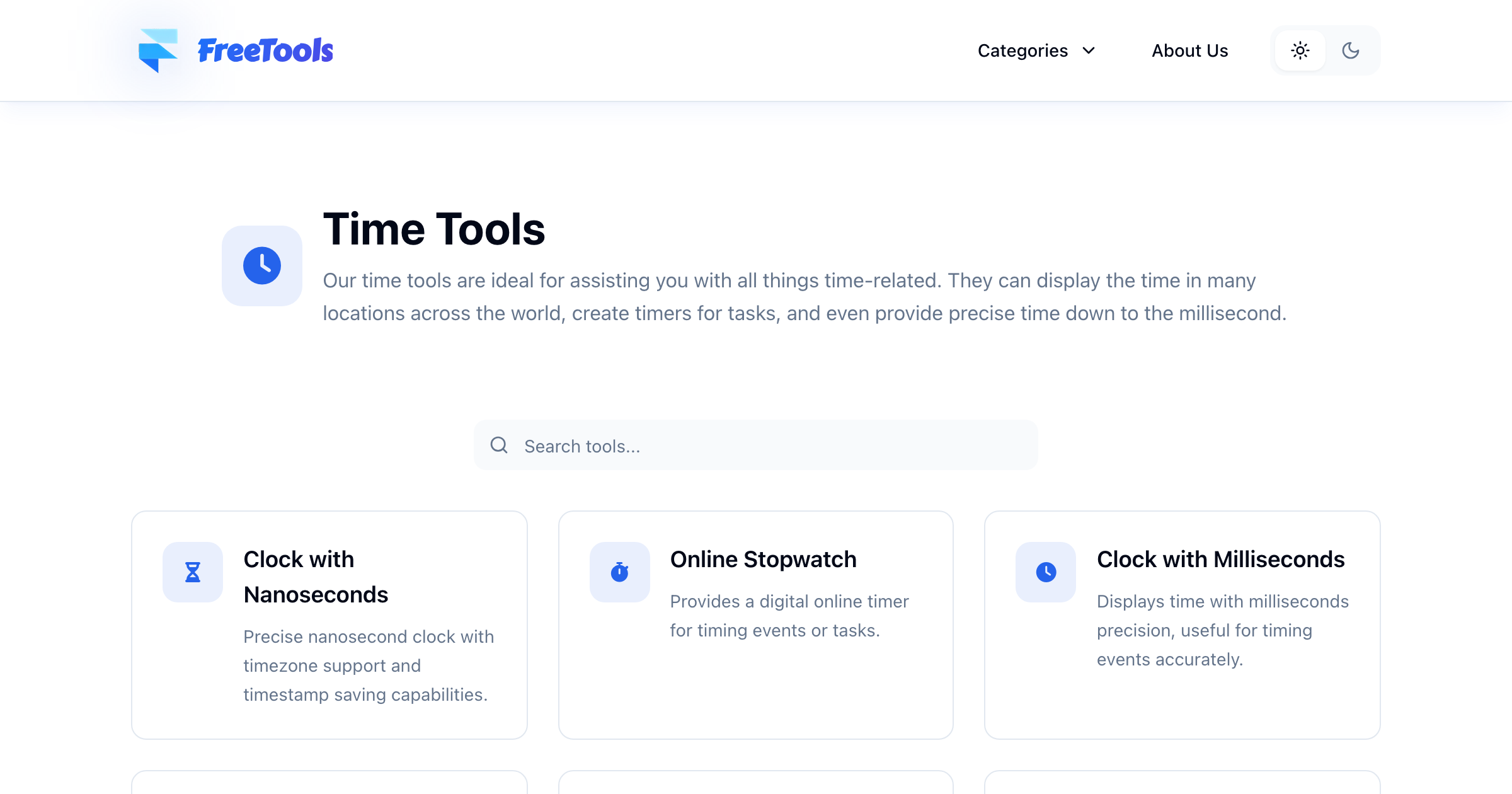 Tools Using Time Time Tools - Free Online Tools | Free Tools