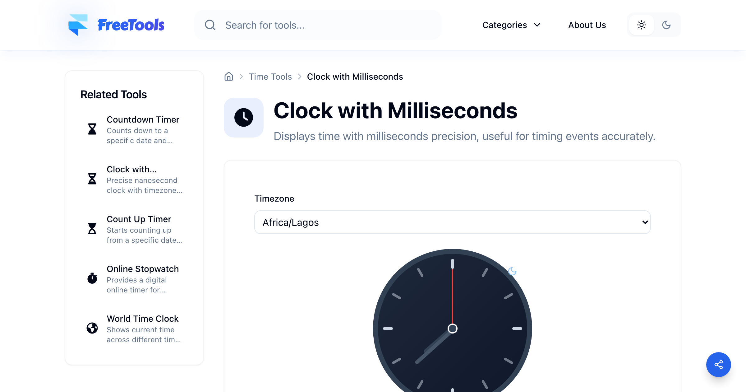 EXACT CLOCK WITH MILLISECONDS visual data 2